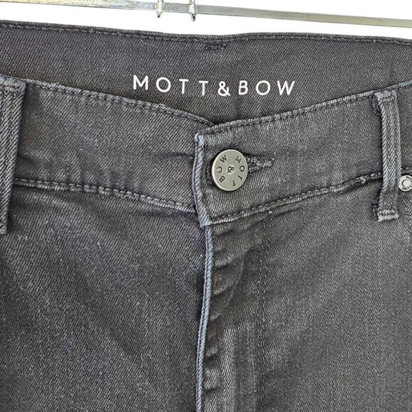 Mott & Bow Womens High Rise Skinny Jeans Size 31 Stretch Denim Black Wash - Picture 3 of 5
